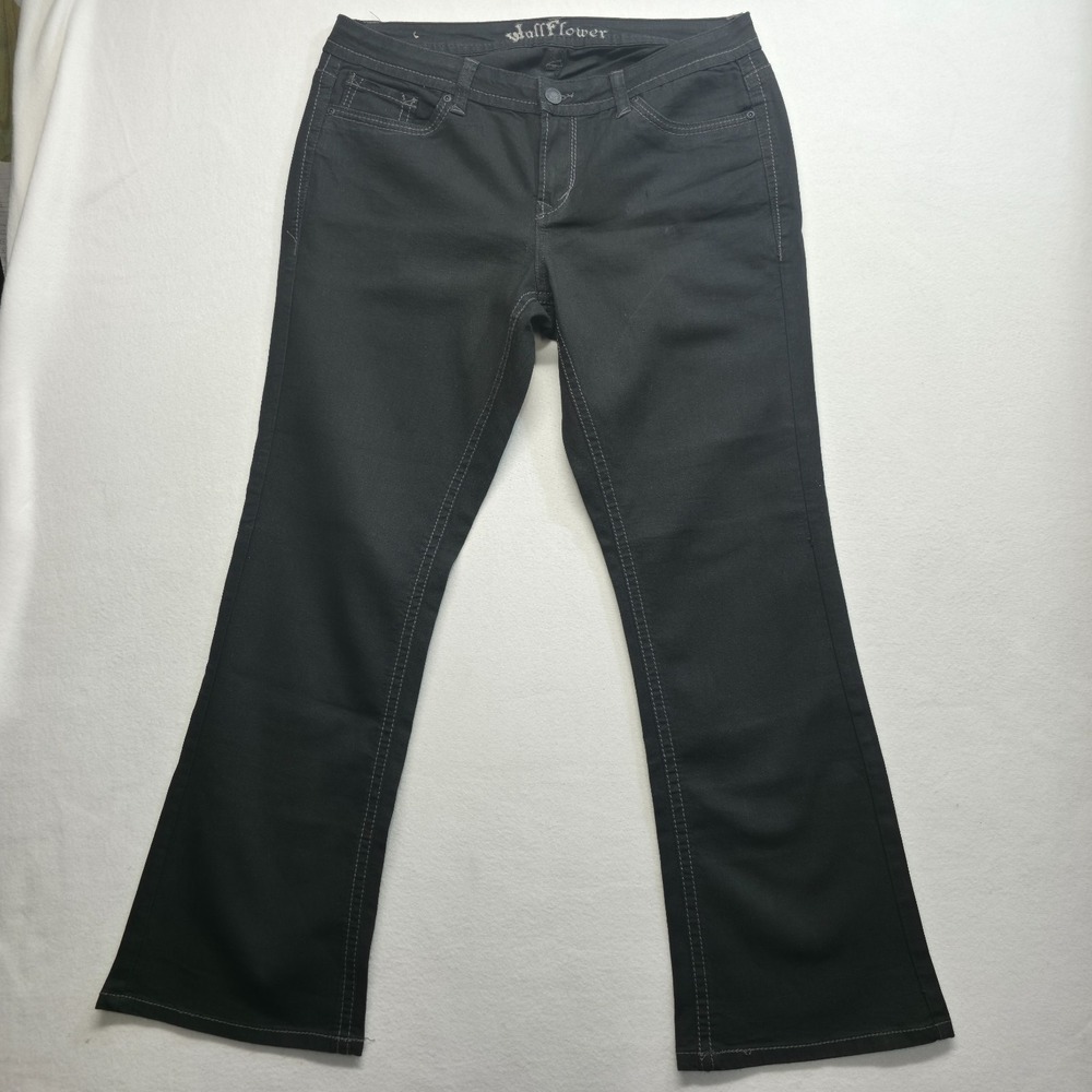 Wall Flower Women's Black Denim Bootcut Jeans Size 18 (36X32)